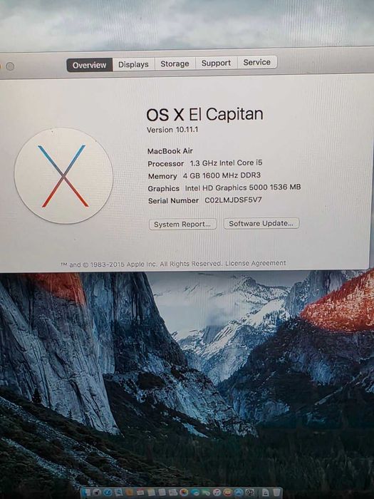 Лаптоп втора употреба Apple MacBook Air