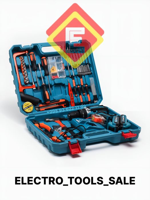 Ударный аккумуляторная шуруповерт MAKITA 48 v  с набором Shurupavyort