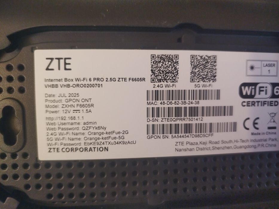 Router zte F6605R
