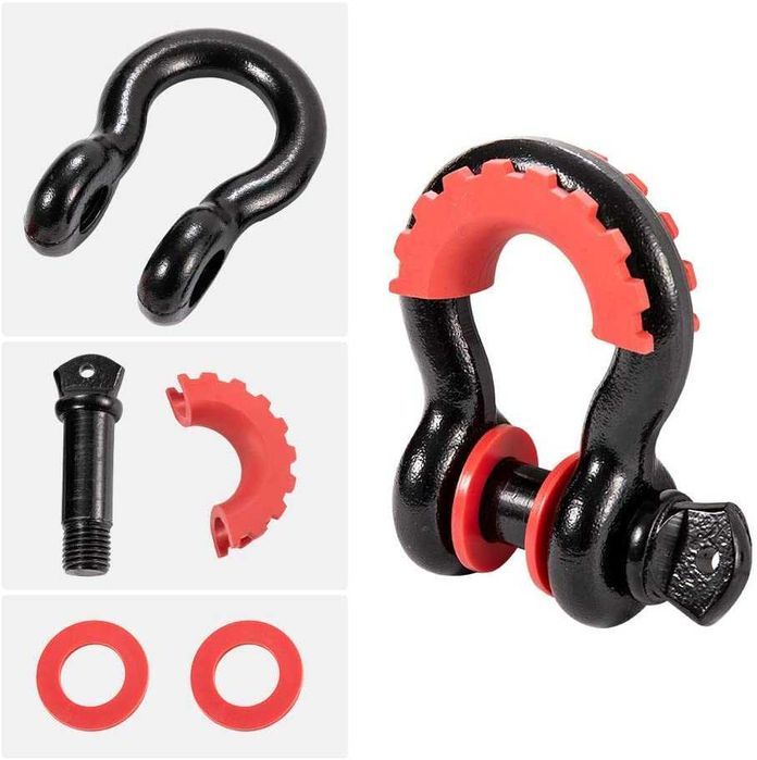 Set 2 Ochete 3/4 cu Protecții – 4,75T, Negru cu Roșu