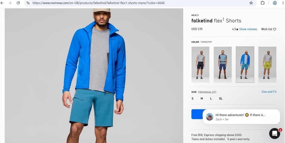 NORRONA; FJALLRAVEN  - мъжки къси панталони, размер L
