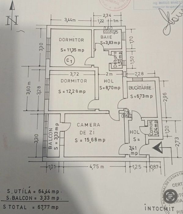 Apartament 3 Camere (68 mp) | Parter | Zona Aleea Teilor