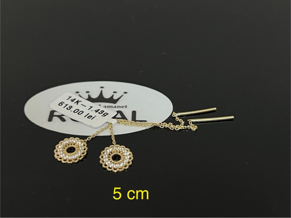 Bijuteria Royal CB : Cercei dama aur nou 14k 1,43gr