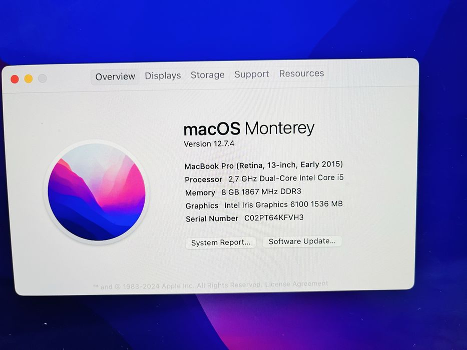 Macbook pro 2015 core i5 в оточином состоянии