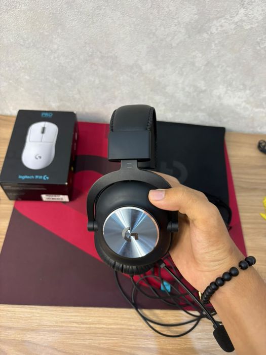 logitech новый наушник,бу мышка