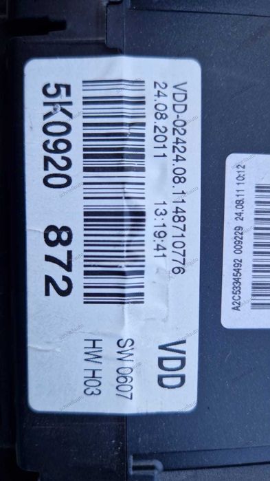 Ceas bord VW Golf 6 cod 5K0 920 872