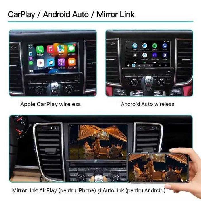 Modul Wireless Android Auto și CarPlay pentru sistemul PCM 3.0 (Porsche 911 Carrera, Boxster, Cayenne, Cayman)