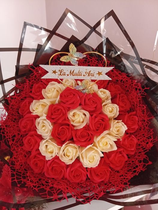 Buchet de flori din săpun