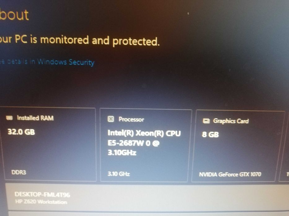 i7 9700 32GB Ram GTX1070 8GB SSD250GB (E5 2687W)