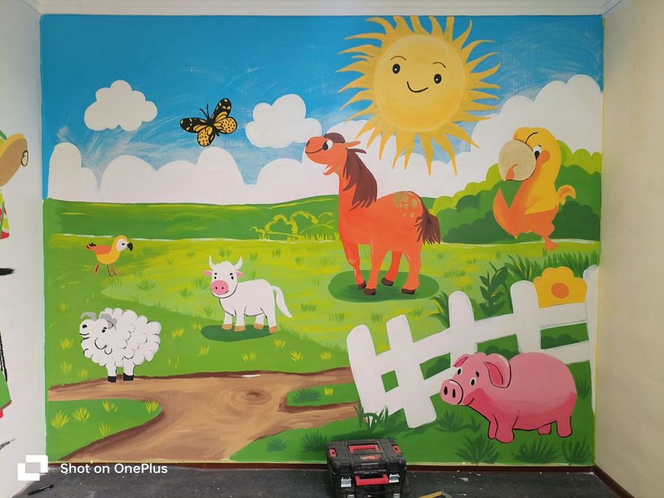 “Bolalar bog‘chasi, maktab, ofis devorlari uchun san’at asari”