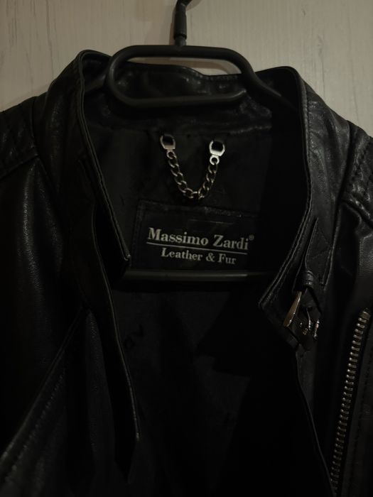Дамско яке естествена кожа#Massimo Zardi