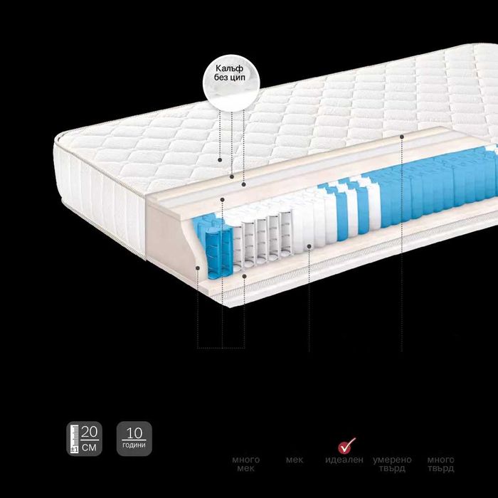 ЧИСТО НОВ Ортопедичен Матрак TED FAVOURITE NOVA Orthopedic 180 х 200