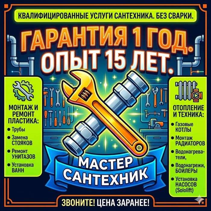 САНТЕХНИК Даурен : Делаю на совесть. ГАРАНТИЯ на все работы
