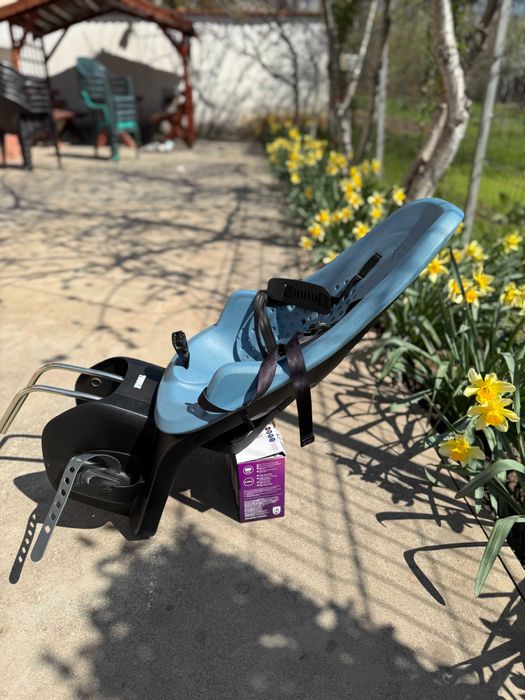 Scaun copii bicicletă Thule Yepp 2 Maxi Frame mounted (montare pe spate), albastru deschis