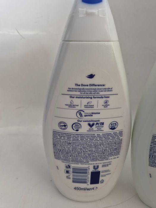 1 бр-4.99€ 2 бр-6.99€ Dove душ гел 450мл, 2 аромата  Description:
