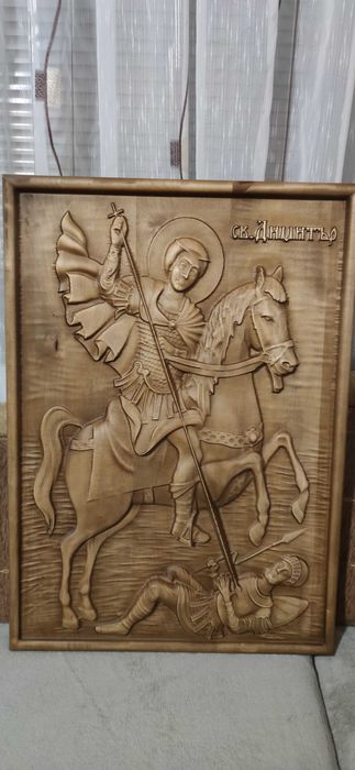 Икони - Дърворезба връху масивна дървесина, Алуминий, Мрамор !