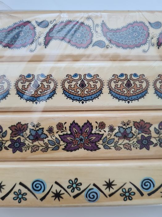 Комплект 4 бордюрни дървени печати