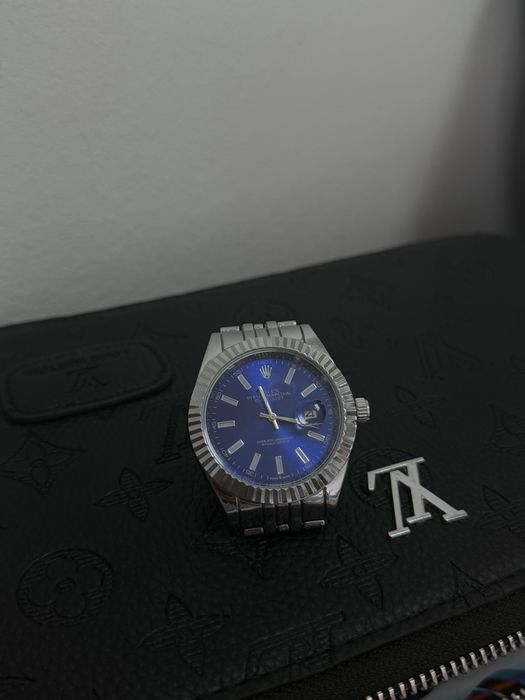 Часы rolex 41 mm синие