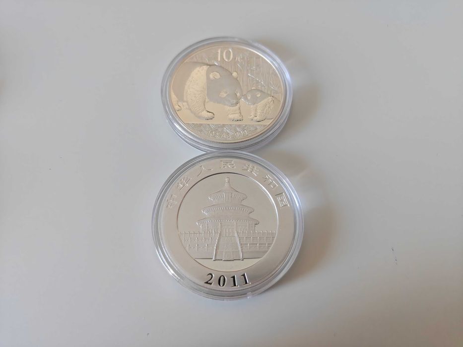 Сребърна монета, 1 oz Китайска панда 2011, 2012, 2013, 99.9% сребро