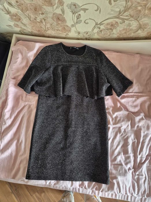 Платье mango весенне-осеннее темно-серое