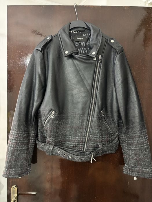 Geaca piele desigual