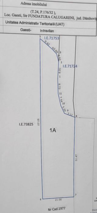 Teren intravilan Gaesti - suprafata utila 2600 mp