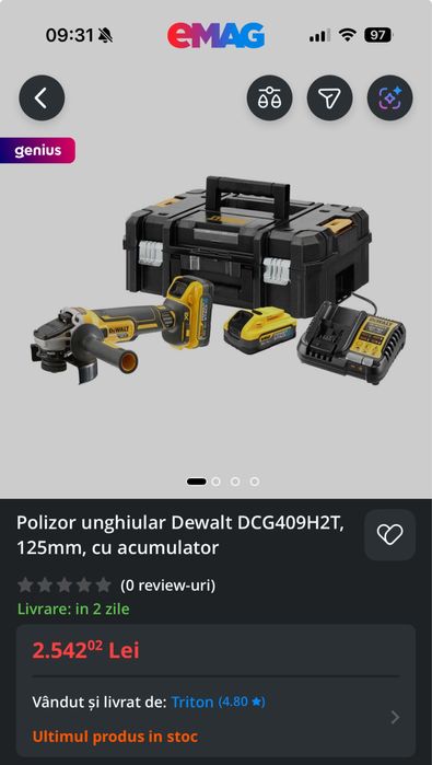 Vand Polizor unghiular Dewalt DCG405P3-QW