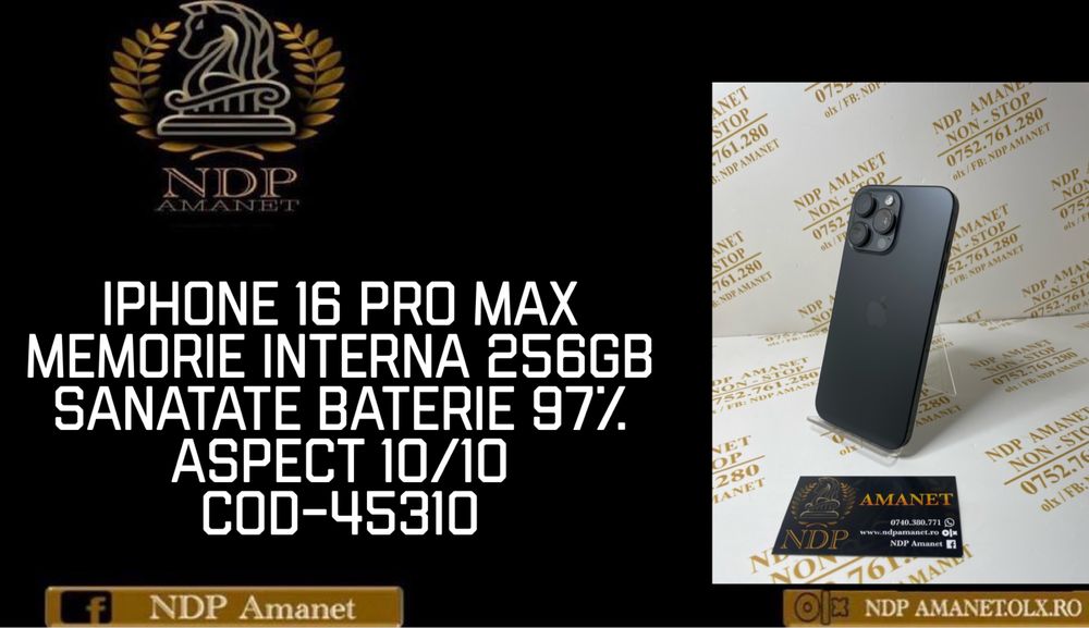 NDP Amanet Braila Iphone 16 Pro Max( 45310)