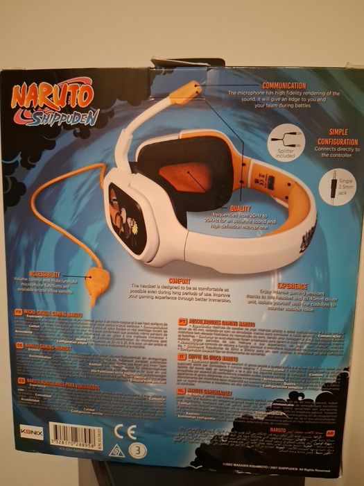 Sigilate Casti gaming copii PC PS4 PS5 Xbox Switch Naruto Shippuden