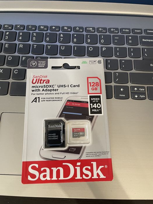 Card memorie SanDisk Ultra 128GB microSDXC UHS-I, nou și sigilat