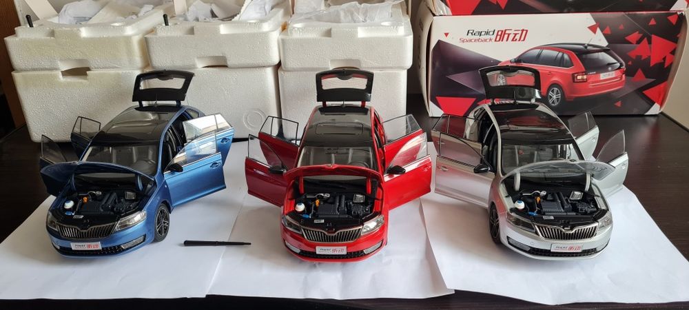 Aduc machete 1 18 Skoda/VW/Volvo cu imperfecțiuni la vopsea