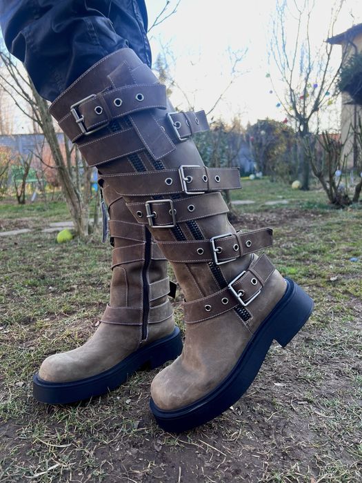 Cizme inalte din piele naturala Zara