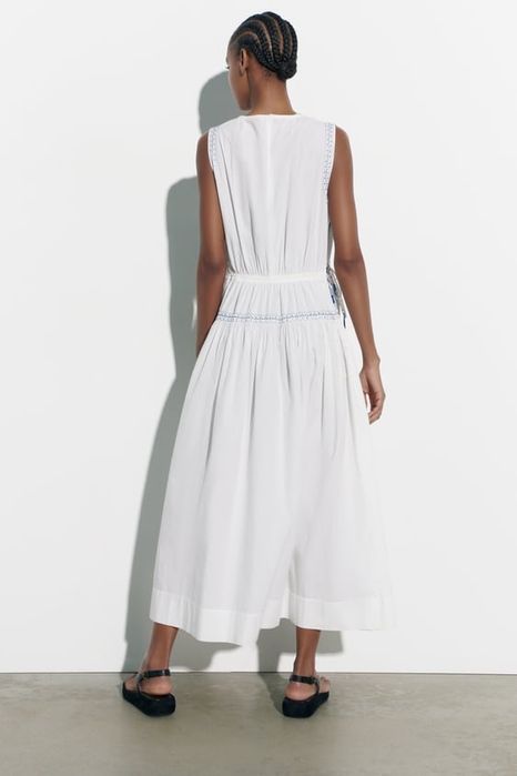 Rochie cu broderie Zara limited edition