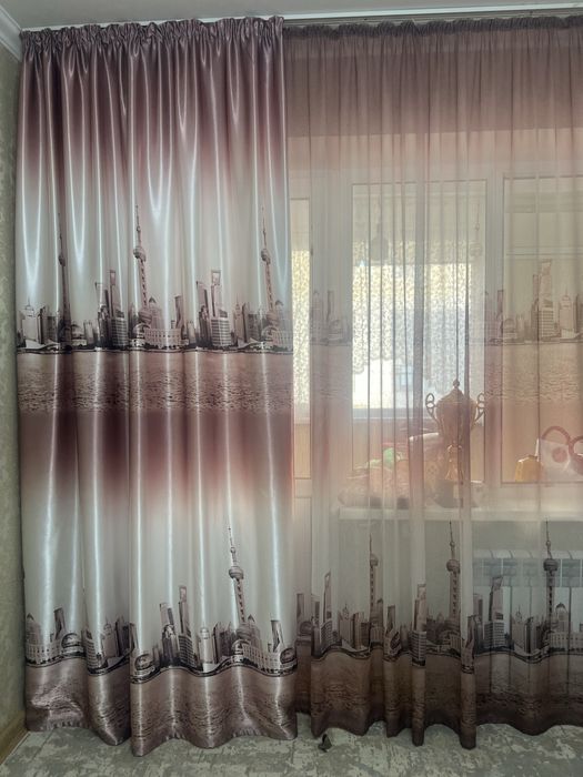Шторы теневые с тюль в комплекте