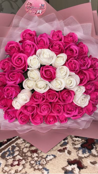 Дайын мыльные розы 51шт