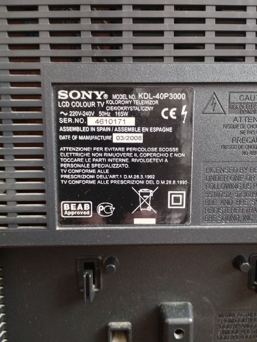 Плазменный телевизор SONY