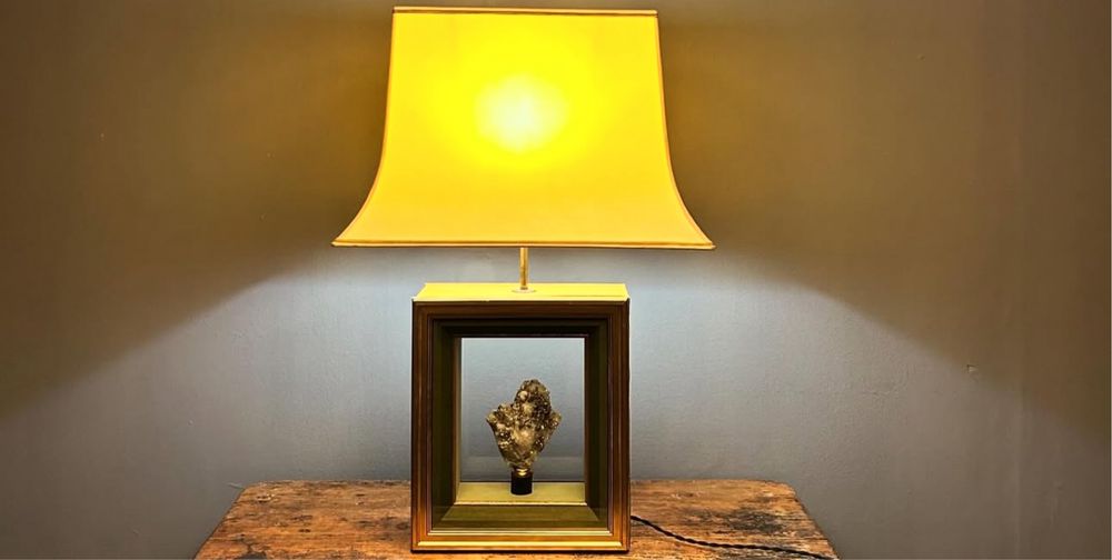 Veioza dimensiuni mari unicat cu pirita