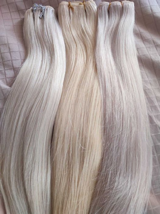 ТОП реми екстеншъни - естествена коса, равномерна плътност, 52/57/62см