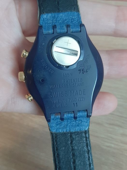 Ceas Swatch Chrono Vintage (Anii '89) - Complet Funcțional, 22 Jewels