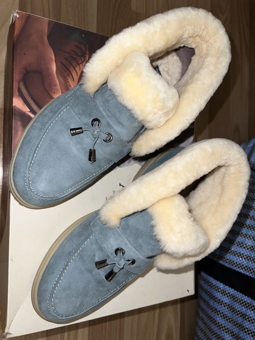 Теплые лоферы женские