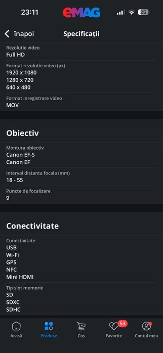 Vand Aparat Foto DSLR Canon Eos2000d