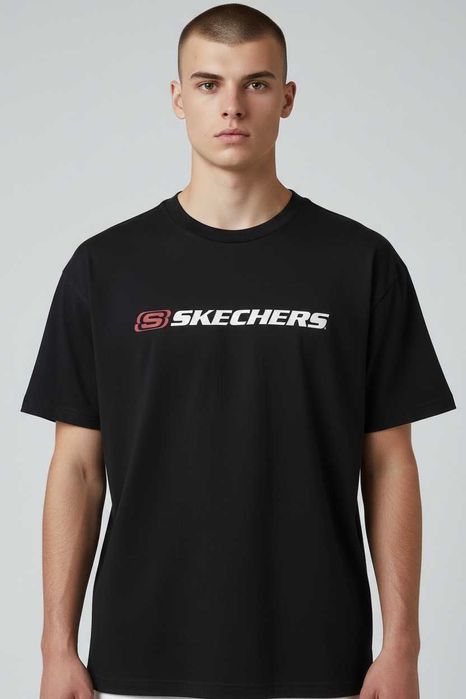 Мъжка тениска, SKECHERS, Graphic Tee, Черен
