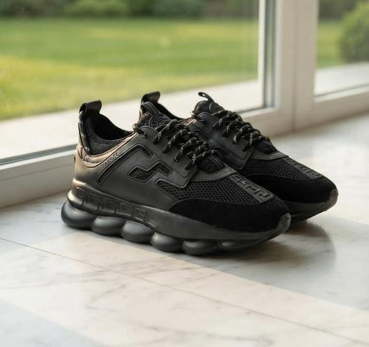 Adidasi Versace Chain Negru - Unisex