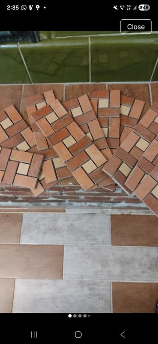 Mozaic ceramic tip cărămidă – 10 bucăți (30 x 10 cm)