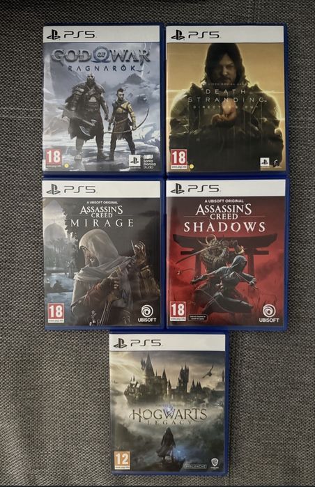Vand god of war , assasins creed mirage ,hogwarts legacy ps5