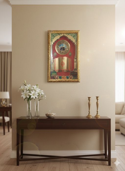 Islomiy devor soati - Yasin surasi va Ka'ba tasviri bilan (Katta o'lch