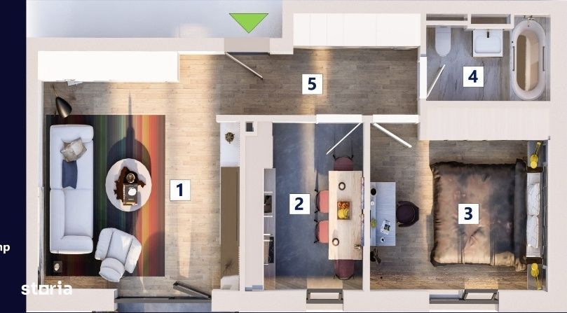Confort si Stil – Apartament 2 camere 54mp, imobil tip vila P+3+M
