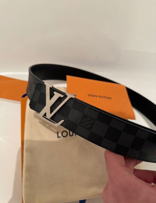 Curea Louis Vuitton Damier originală reversibilă LV nouă cu factura