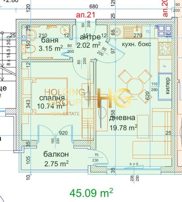 Продава се Двустаен апартамент в Варна, Възраждане 3 - 51 кв.м за 1628 €/кв.м - Снимка #5