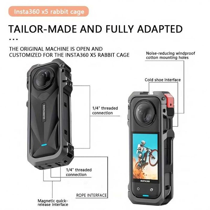 Cadru metalic frame de protectie pentru camere de actiune Insta360 X5